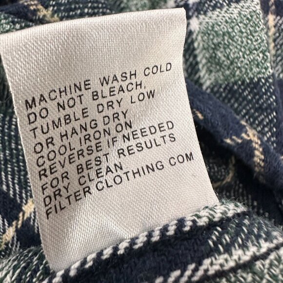 Filter Men's Plaid Button Down Shirt Size L Blue Long Sleeved - Picture 4 of 5